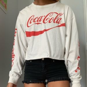Coca-Cola Long Sleeve Crop Top